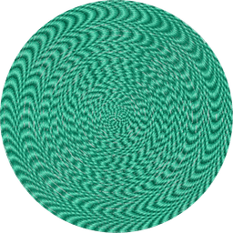 A green threaded circular background.